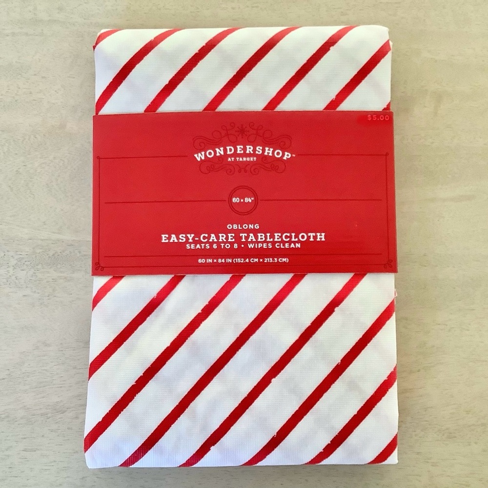 Wondershop Red Stripe Easy Care Tablecloth